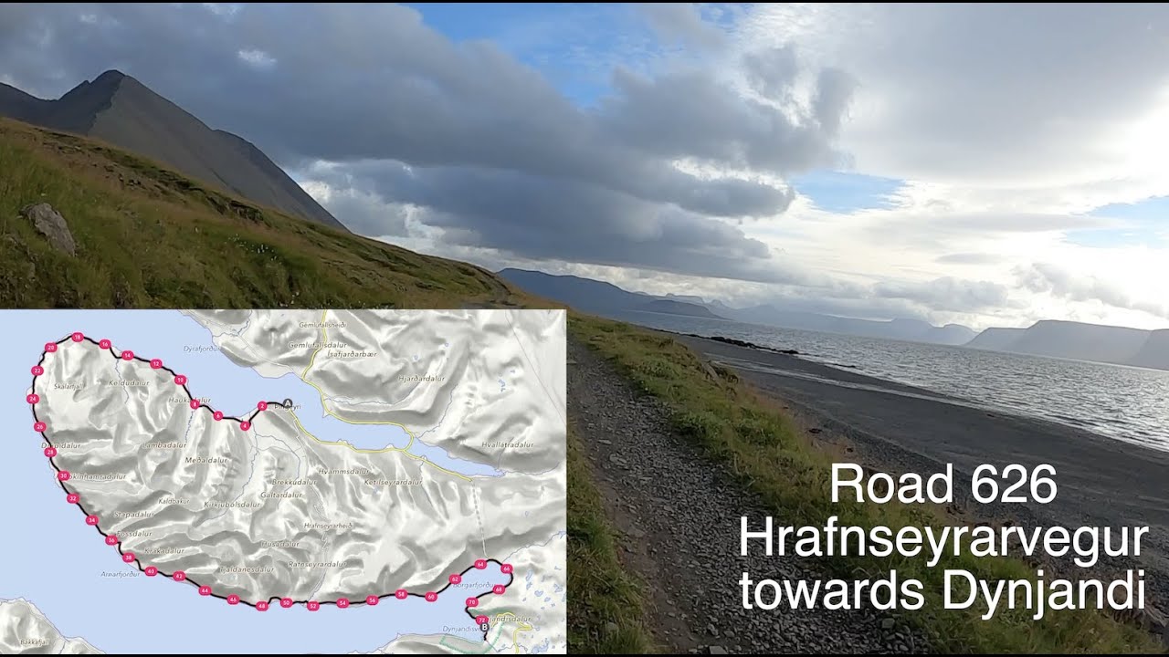 Iceland Road 626 Hrafnseyrarvegur towards Dynjandi