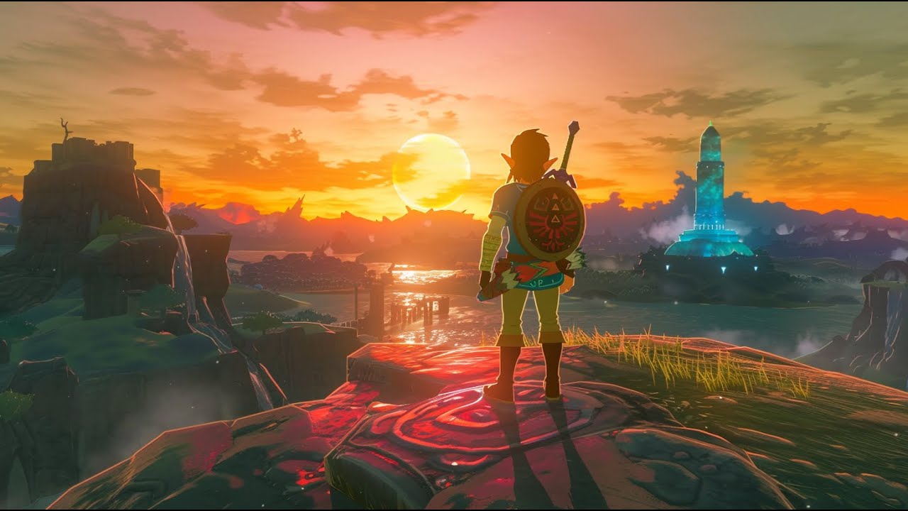 Link Travels To Zora's Domain For The Sunset - Relaxing Zelda Music to Study with Ambience