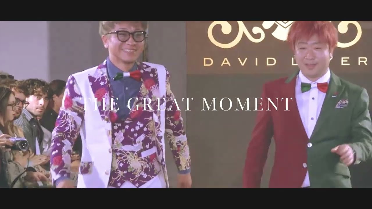 ミラノコレクションDAVID LAYERステージ　男性テーラー（兄弟）日本人初の快挙