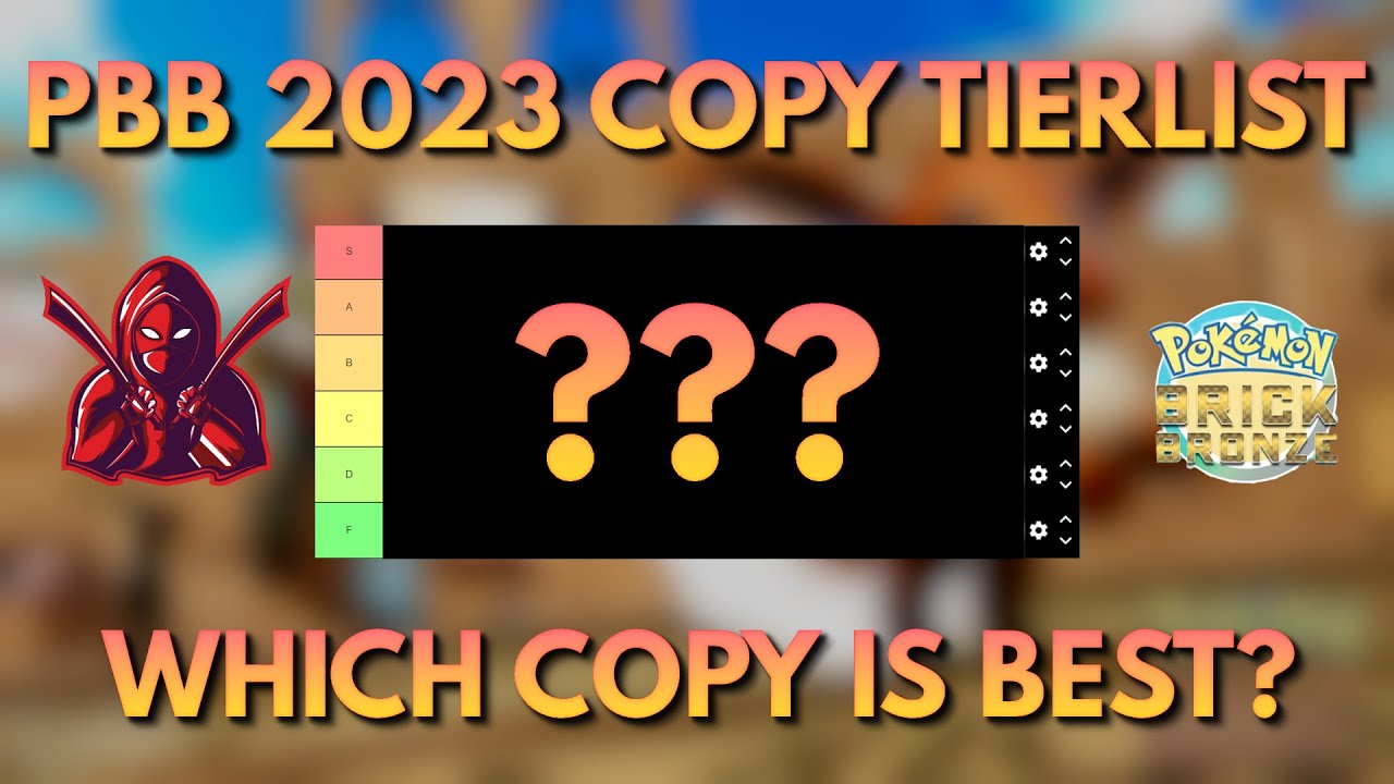The Pokemon Brick Bronze 2023 Copy Tierlist | Best Roblox Pokemon Games