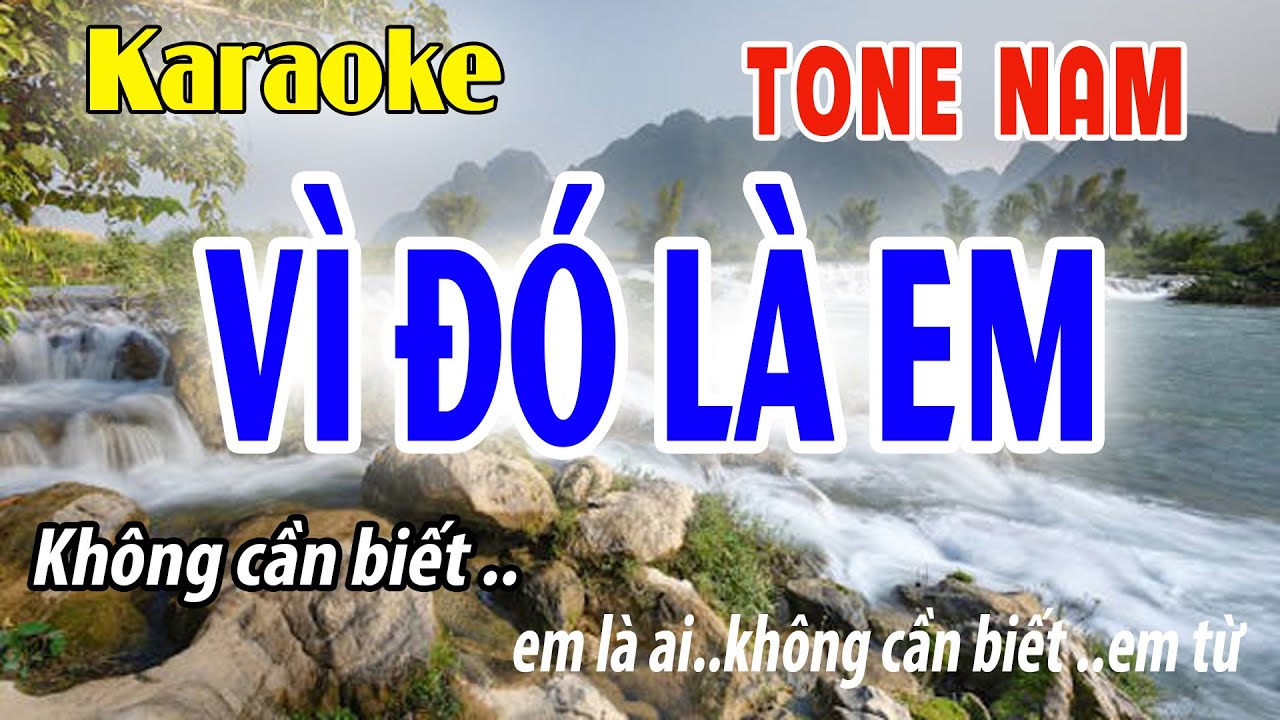 Vì Đó Là Em Karaoke Tone Nam | C#m | Đời Sống và Âm Nhạc