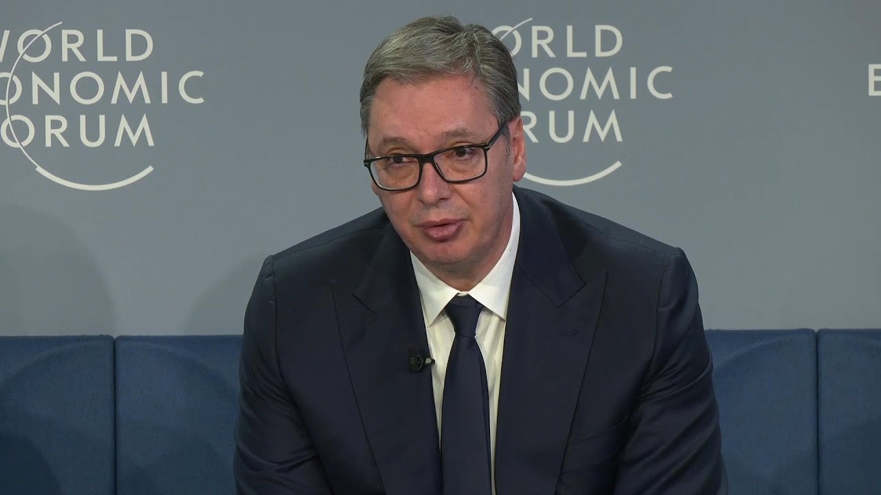 Predsednik Vučić na panelu u Davosu