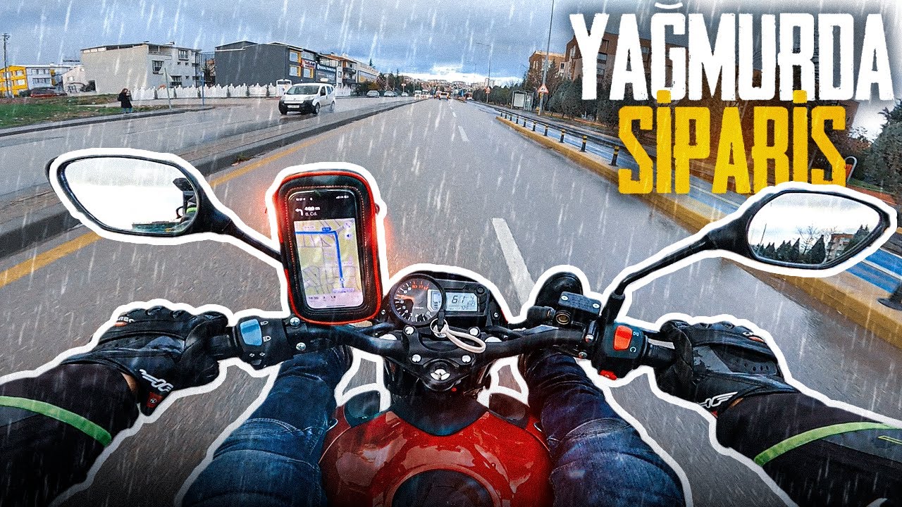 Yağmurda Motorla Pizza dağıttım | Kolaçan Moto kurye günlüğü 25 - 2