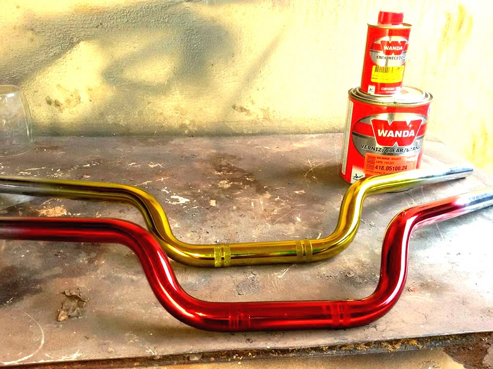 Pintura efeito Cromado em guidon