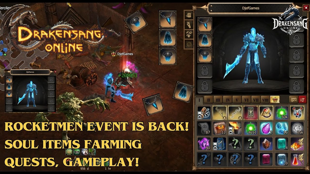Drakensang Online - Rocketmen Event Is Back! Soul Items Farming, Quests, Gameplay! DSO