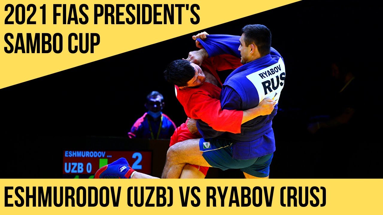 ESHMURODOV (UZB) vs RYABOV (RUS). Men 88 kg. FIAS President's Sambo Cup 2021