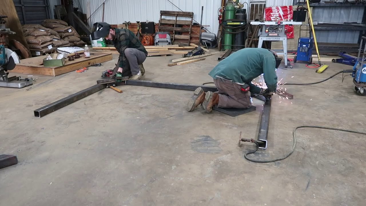 Building log bolsters for my gooseneck trailer