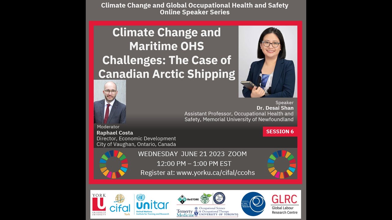 CIFAL York Climate Change and Global Occupational Health and Safety Speaker Series