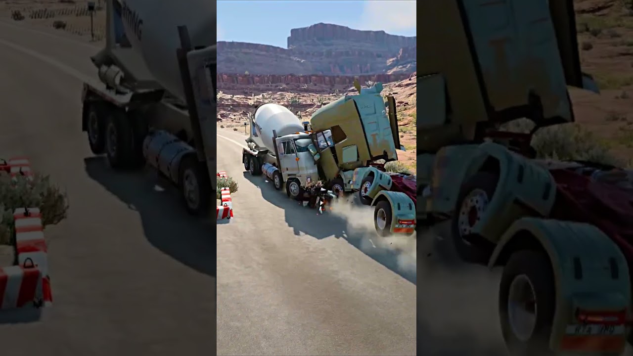 Realistic Highway Car Crashes #123