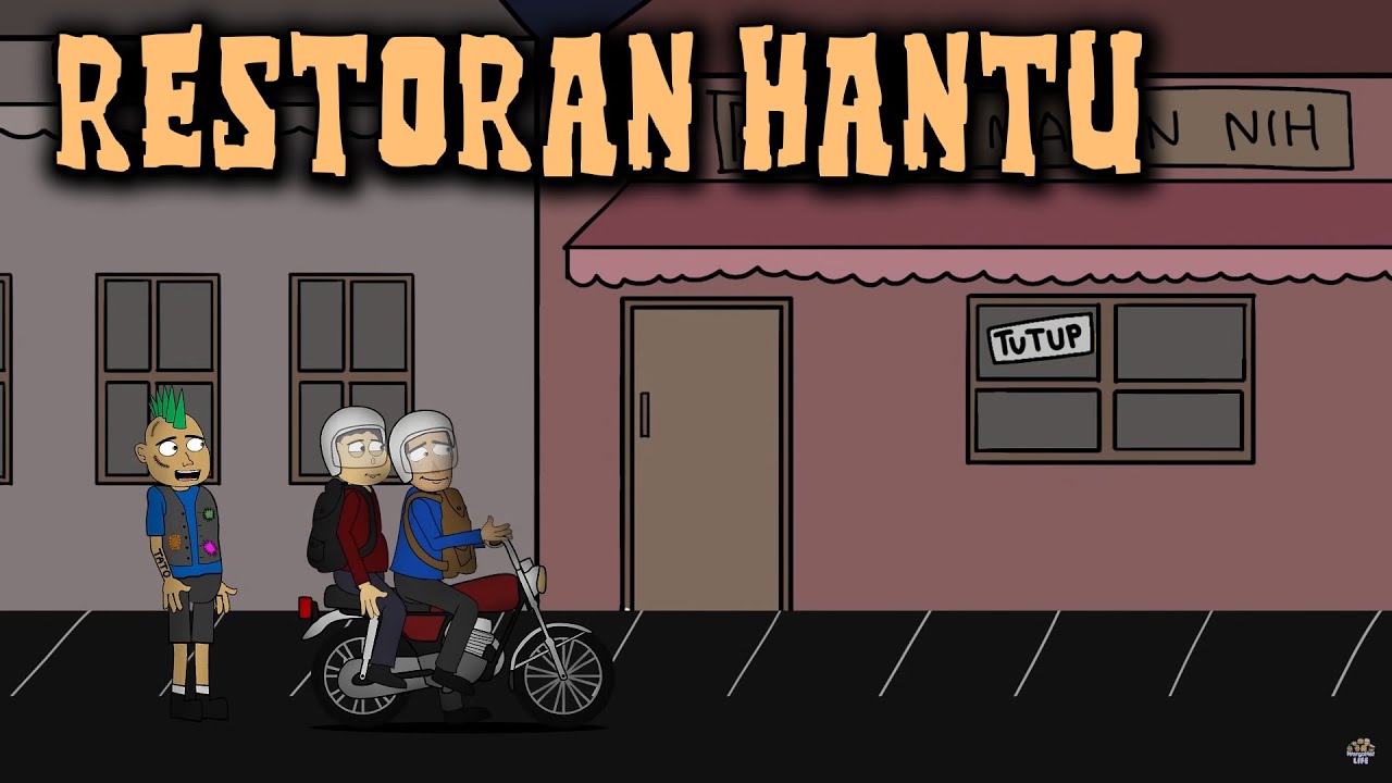 Makan Di Restoran Hantu | Animasi Horor Kartun Lucu | Warganet Life