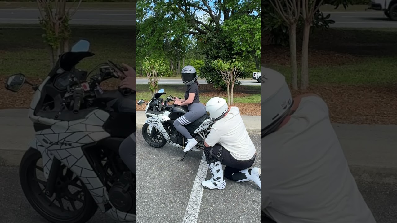 Tinted visors for the win 🏆 #couple #biker #funny #adhd #bikergirl #bikercouple #like