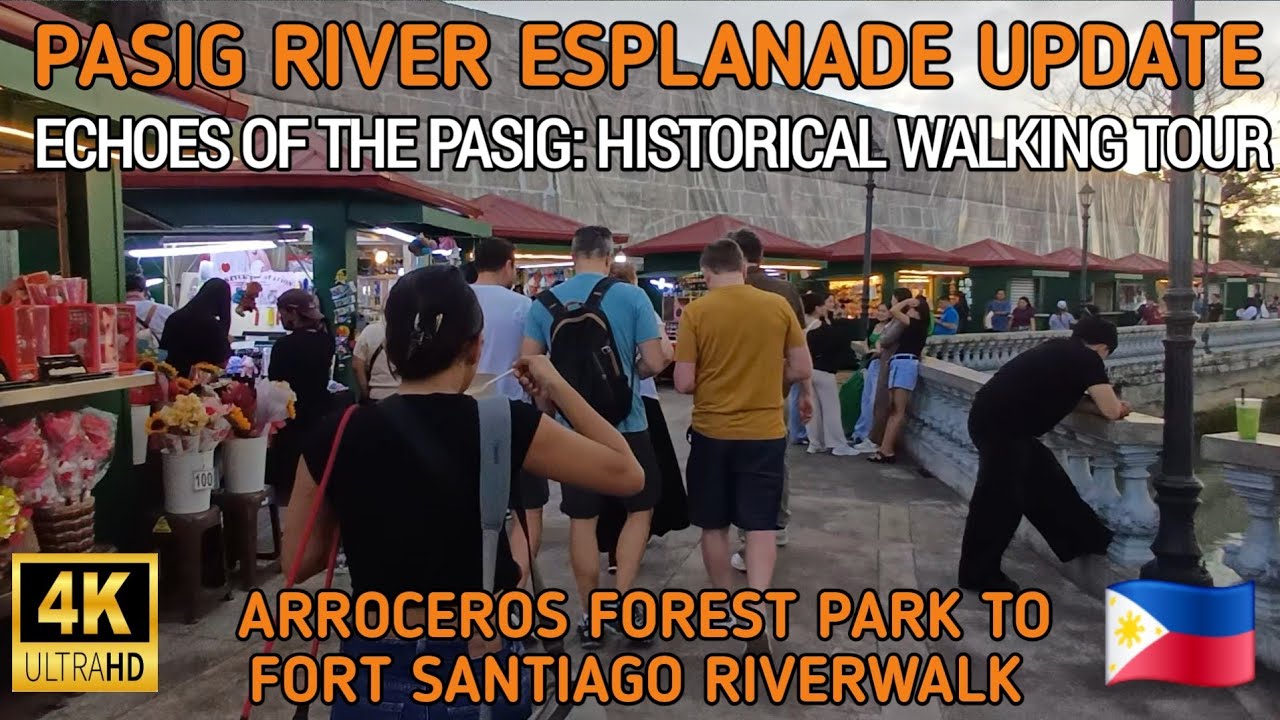 ARROCEROS FOREST PARK TO FORT SANTIAGO RIVERWALK. FAMOUS PASIG RIVER ESPLANADE WALK TOUR 