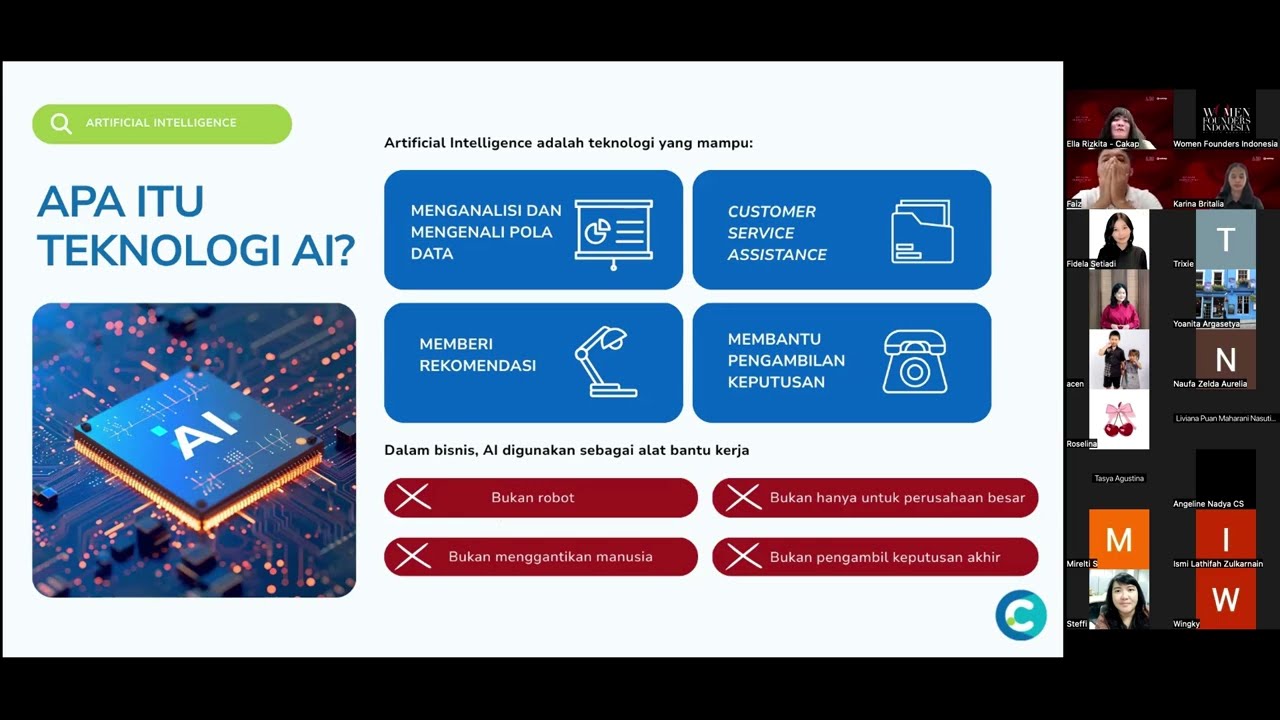 WFI Online Learning Space bersama CAKAP : Mengenal dan Mengoptimalkan AI