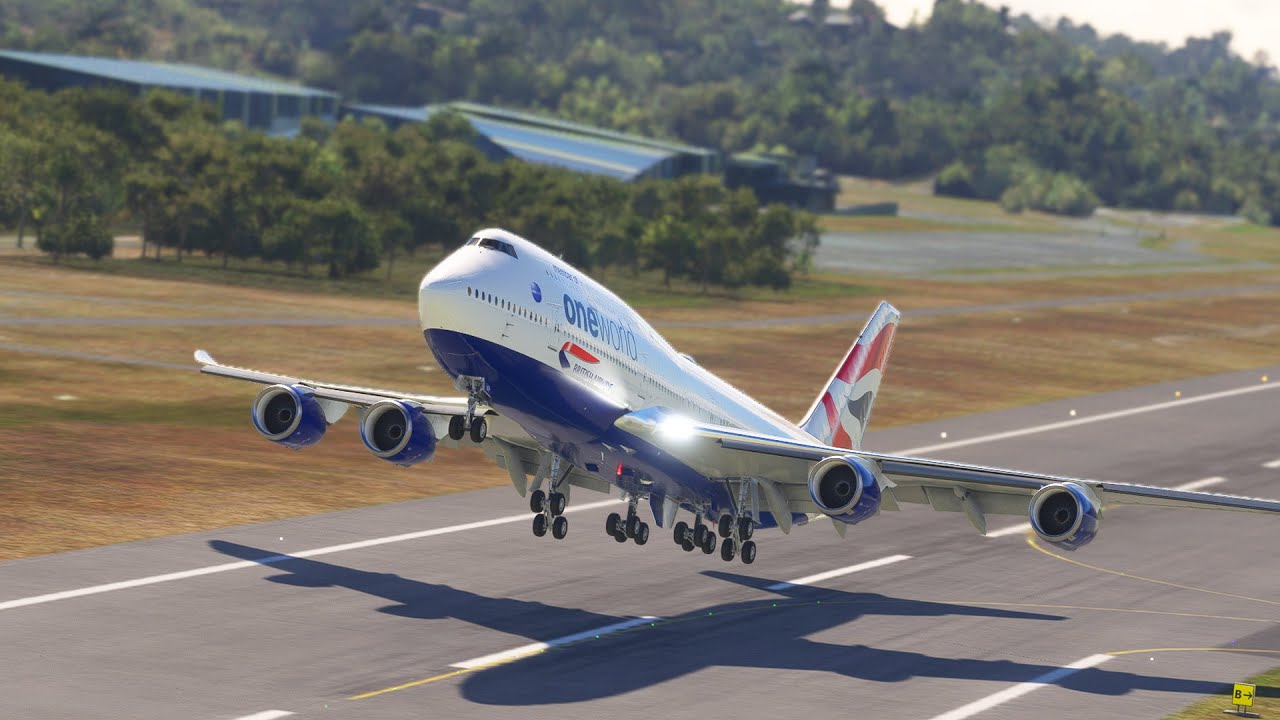 Only Professional Pilots Can Take Off Here! Boeing 747 at Alpine Airport