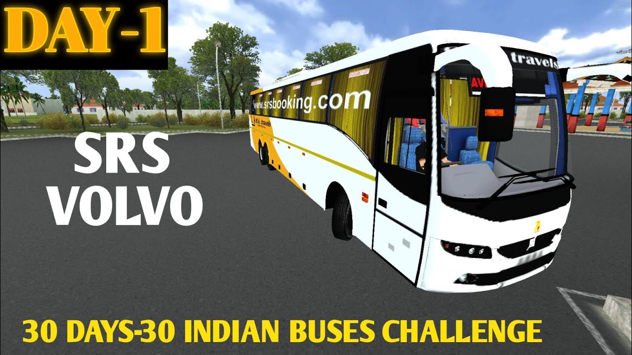 30 Days-30 Indian Buses Challenge – Day 1 | SRS Travels Volvo B9R Day Drive | MPZ 07 | BSI Gameplay