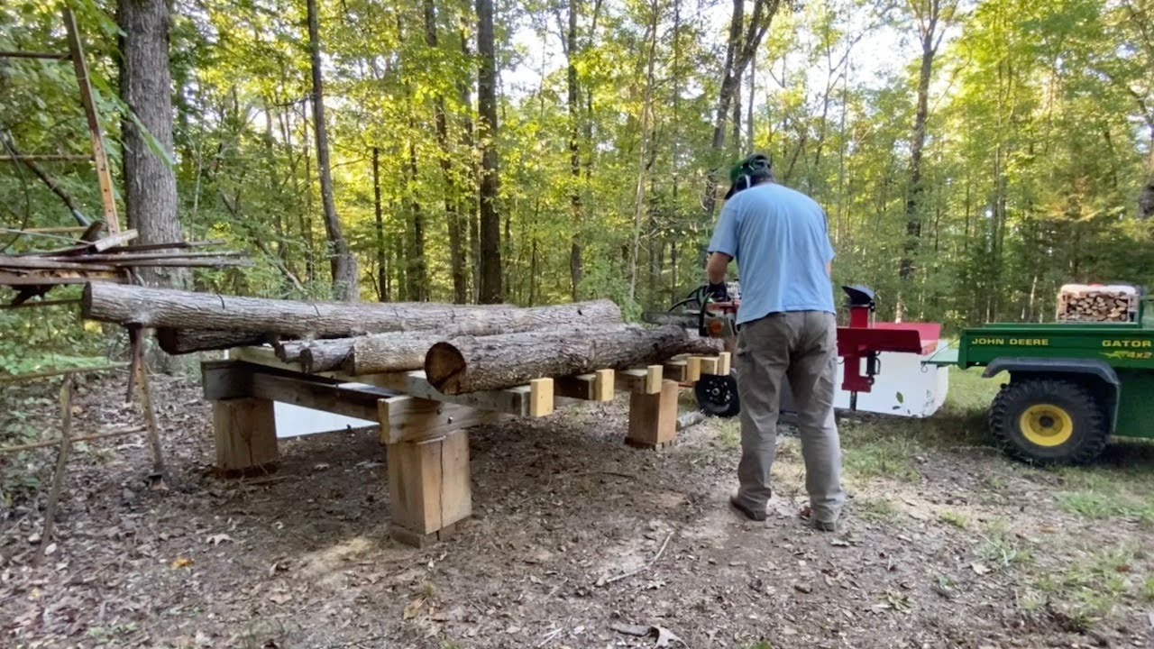 Building Firewood Log Deck for Faster Processing