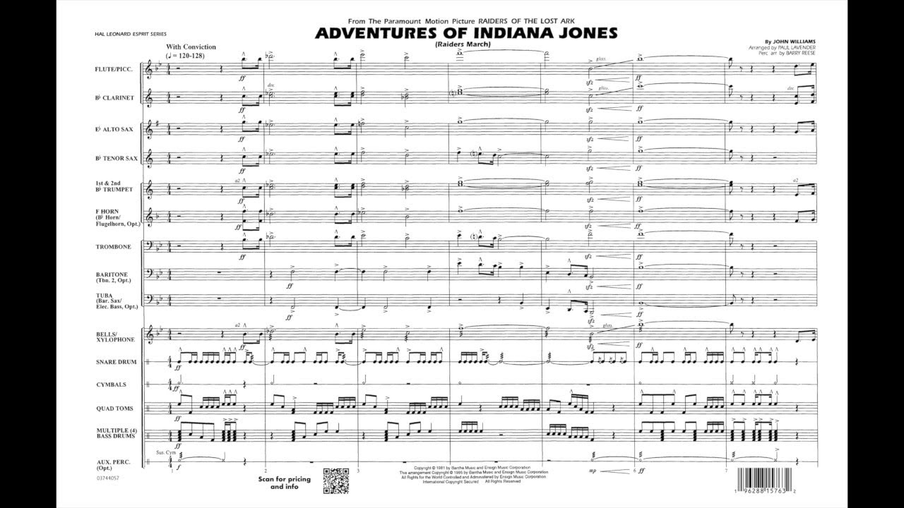 Adventures of Indiana Jones by John Williams/arr. Paul Lavender