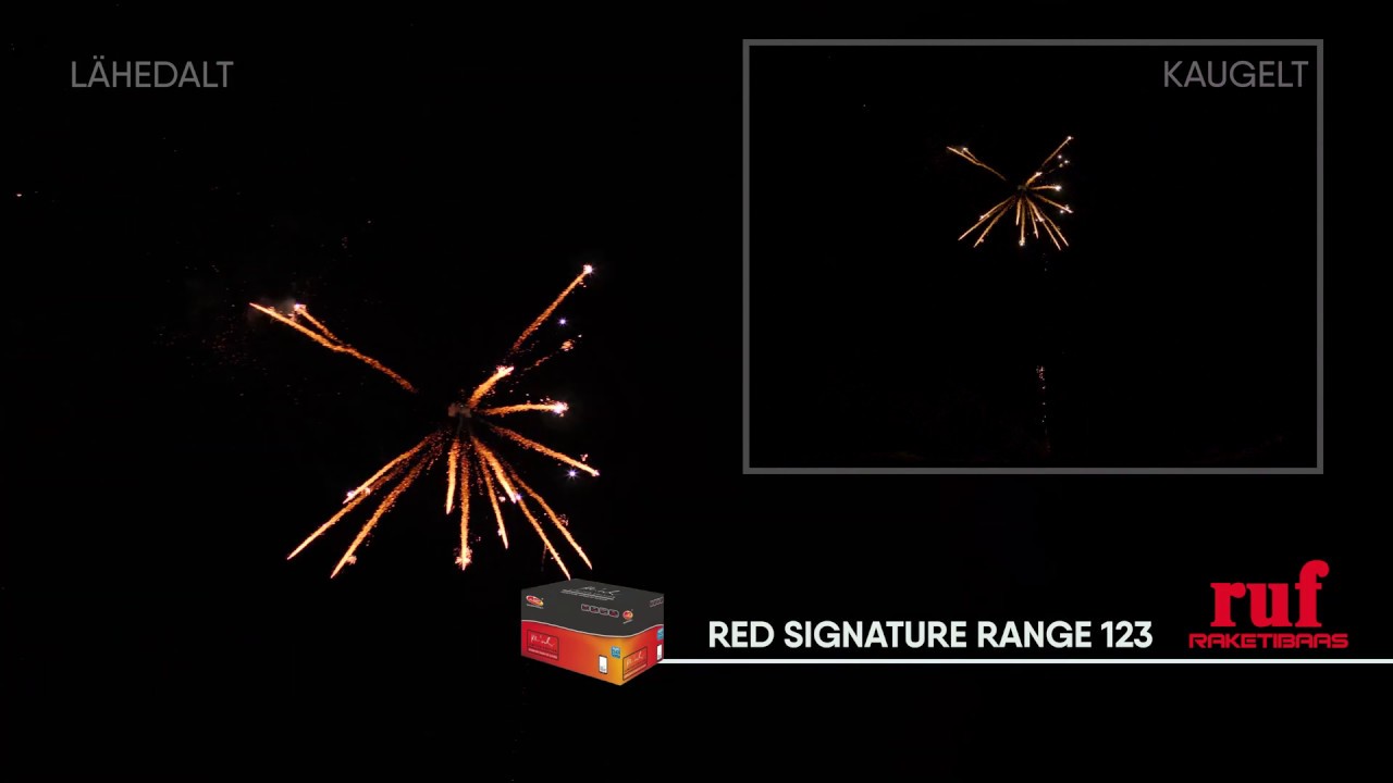 Suur ilutulestiku patarei - Red Signature range 123