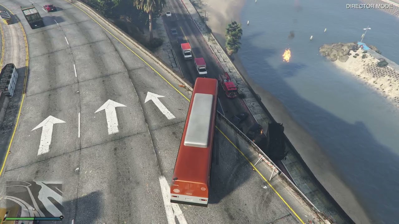 5 Minutes Of GTA5 NPCs Driving Off An Overpass