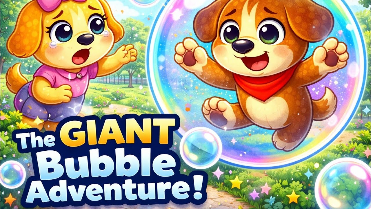 The Giant Bubble Adventure! 🫧🐶 | Funny Puppy Cartoon Story for Kids