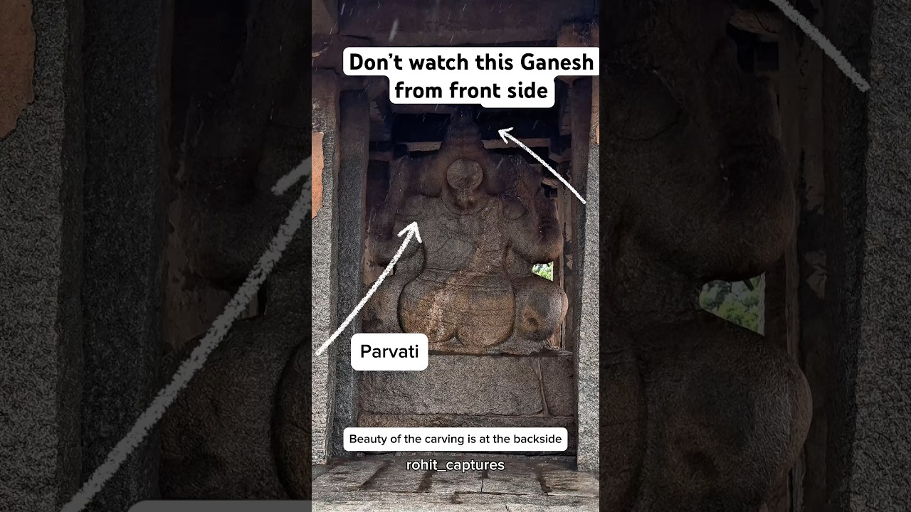 Beauty of carving peeked here in Hampi Sasivekalu Ganesha #ytshorts #shorts