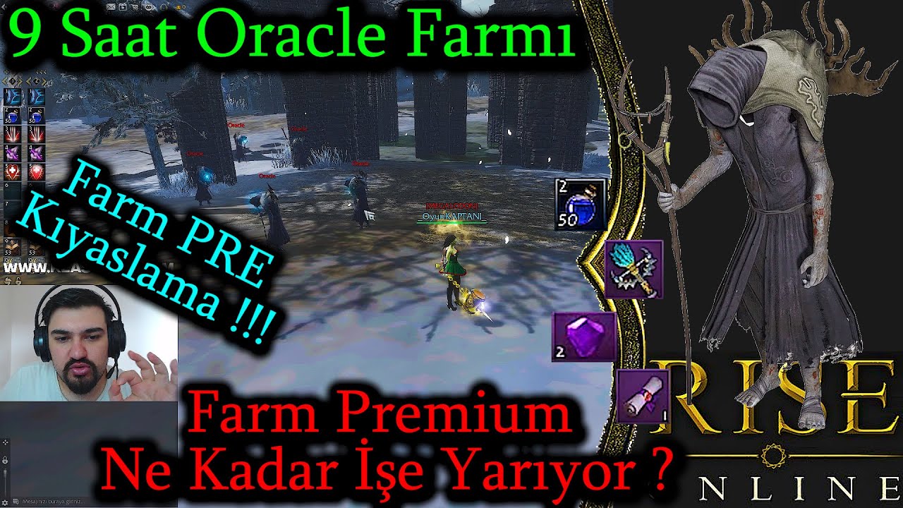 Rise Online Farm Premium 9 Saat Row ORACLE FARM & Oyun KAPTANI