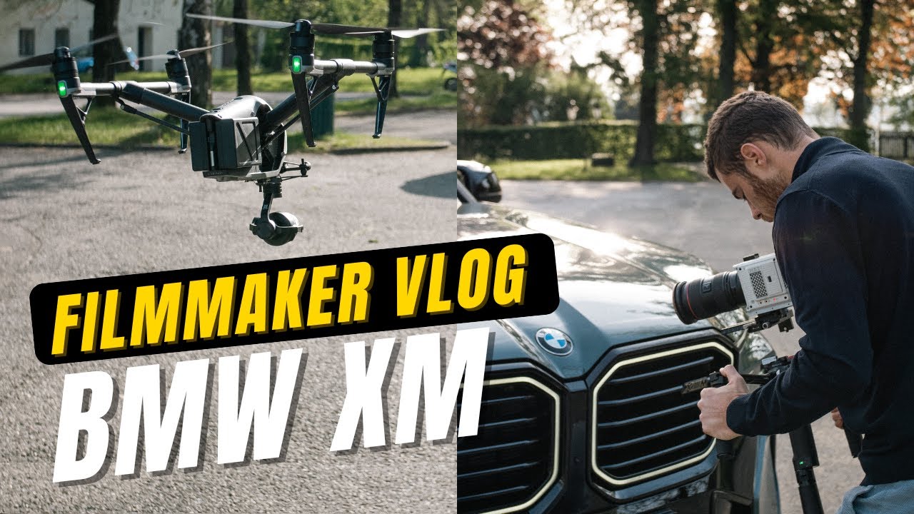 BTS of videoshoot for the new BMW XM with the RED Komodo 6K camera, DJI Inspire 2 & FPV drones