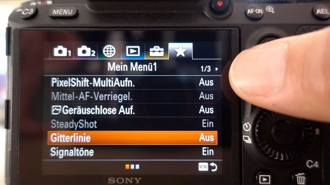 Wie funktioniert das Sony Mein Menü? Alpha 7R III, 7 III,  Alpha 9, RX10 IV und neuer (deutsch)
