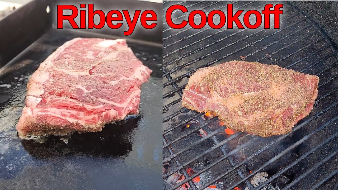 Лучшее блюдо из Big Green Egg и стейка Рибай от Blackstone!