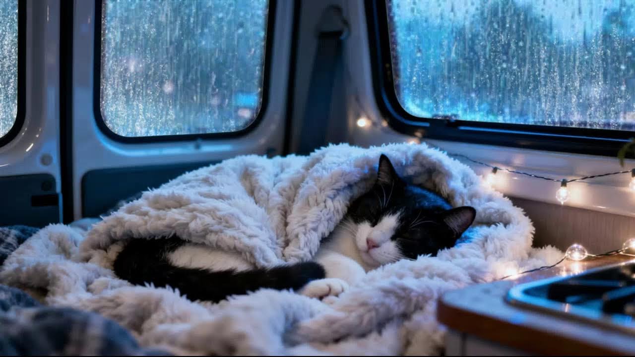 Calm Heavy Rain on Car Roof | Perfect for Sleep, Study & Focus