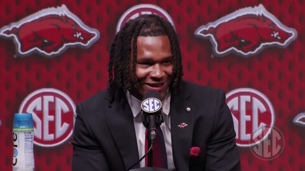 Sutton Smith press conference: Arkansas running back speaks at SEC Media Days