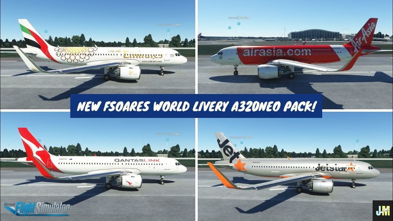 NEW Airbus A320 FSoares World Liveries Pack | Flight Simulator 2020 | Xbox Series X
