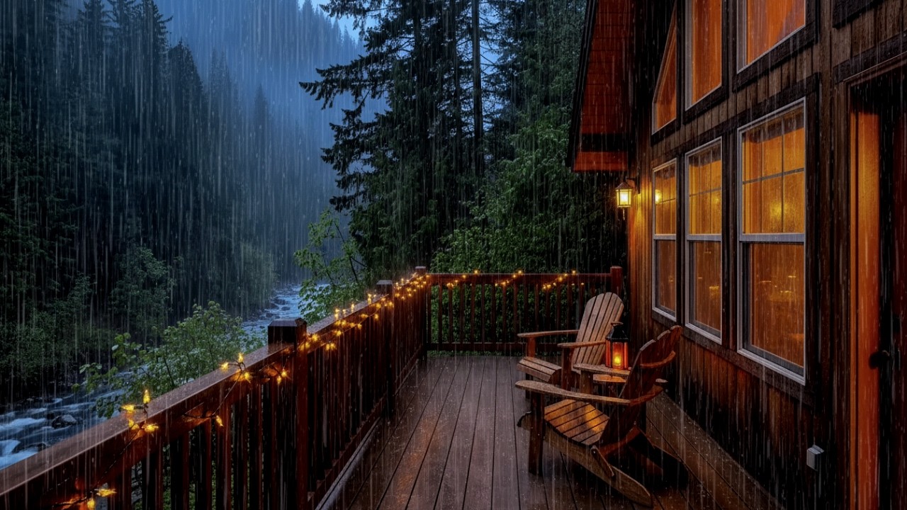 Heavy Rain at Night for Deep Sleep 🌧 Calming Storm Sounds for Anxiety Relief