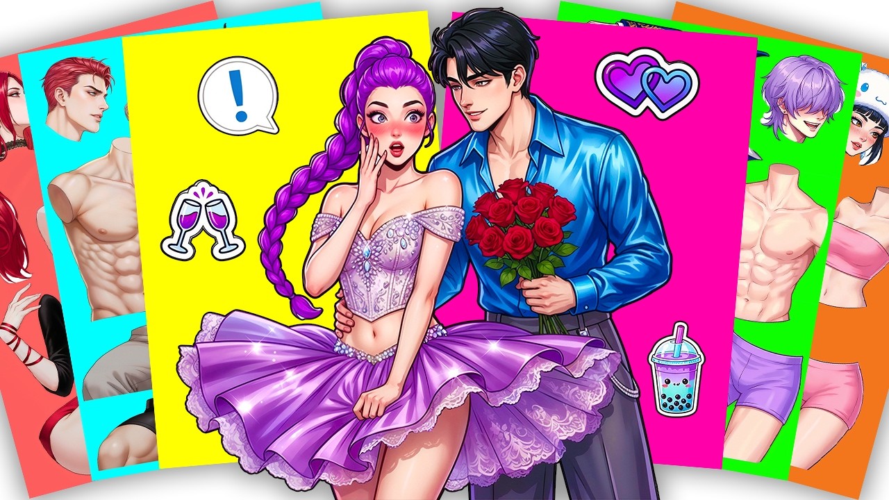 Roses for my love! 💐💖 HUNTRIX RUMI x SAJABOYS JINU - KPOP DEMON HUNTERS | Sticker Book DIY