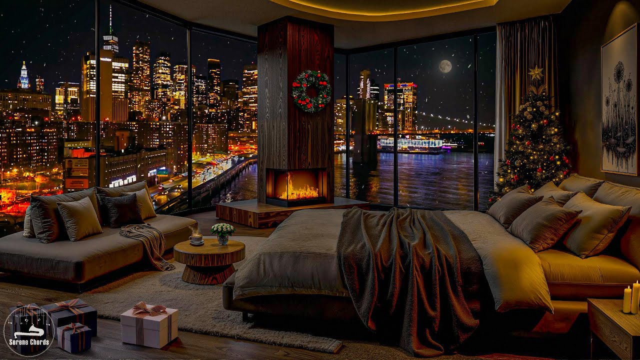 Gentle Jazz In A Cozy Bedroom With A Christmas Atmosphere - Sweet Jazz To Balance Your Emotions