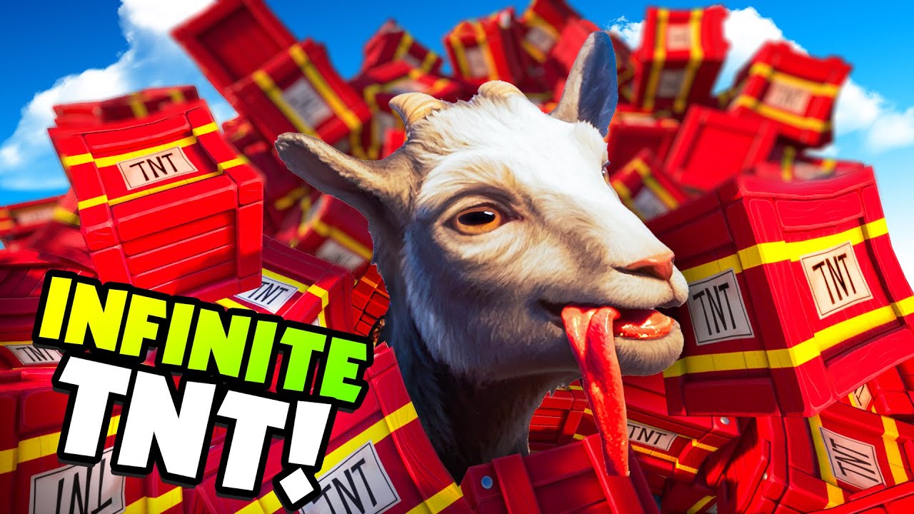 Crazy Goat Uses an Infinite TNT Glitch To Blow Up The World! - Goat Simulator 3