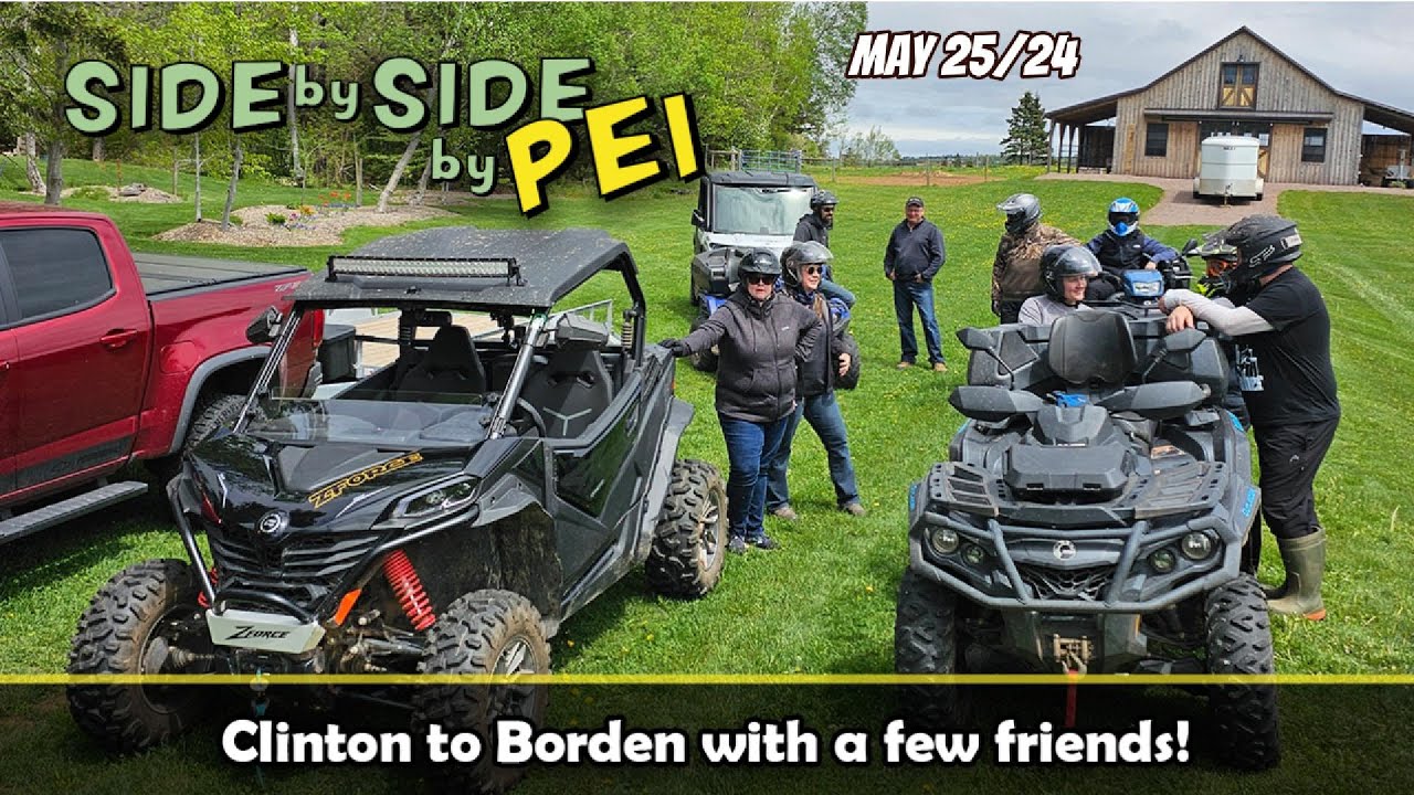 SIde by Sides and ATV's on PEI's trails from Clinton to the Confederation Bridge in Borden.