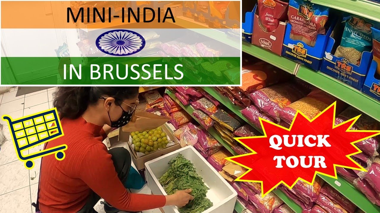 Buying Indian Grocery in Brussels | Best Store | You won't miss India (HINDI AUDIO)