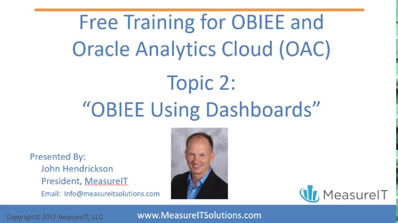 Part 2:  OBIEE Using Dashboards