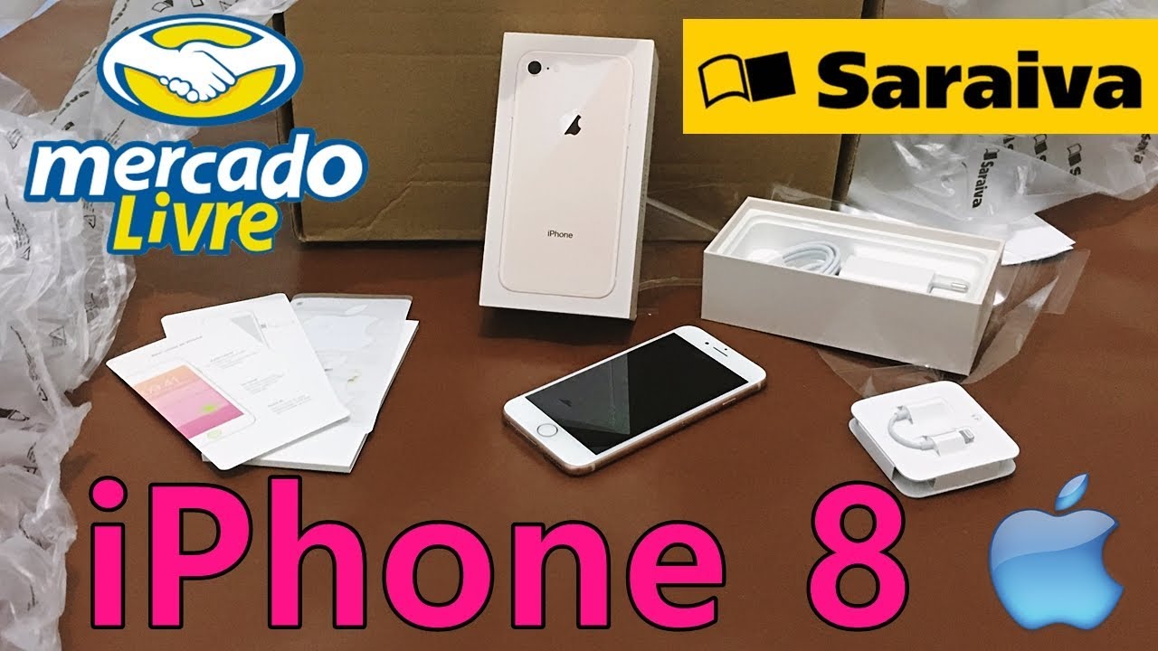 iPhone 8 - COMPREI MAIS UM iPhone NO MERCADO LIVRE PELA SARAIVA (UNBOXING)