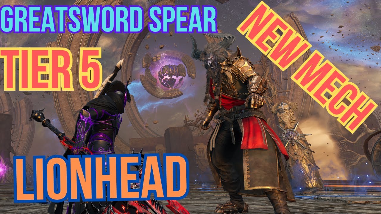 NEW MECH Lionhead Greatsword Spear Solo dungeon tier 5 Guide - Throne and Liberty GS Spear