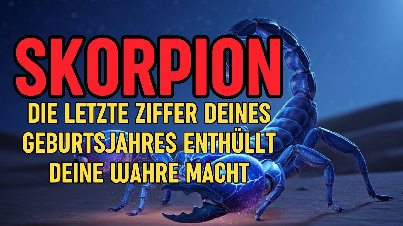 Skorpion, Die Letzte Ziffer Deines Geburtsjahres Enthüllt Deine Wahre Macht