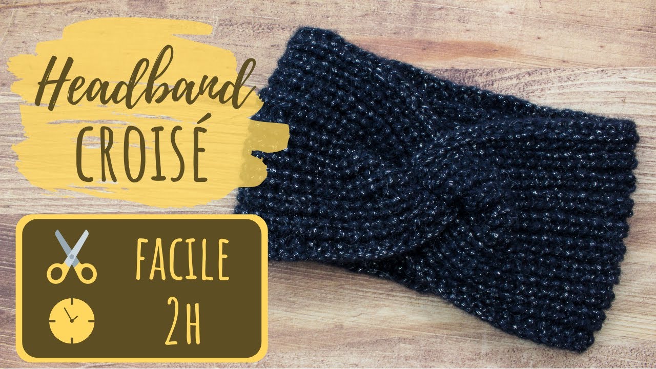 TRICOT | Tuto headband croisé, côtes perlées et lisière perlée double