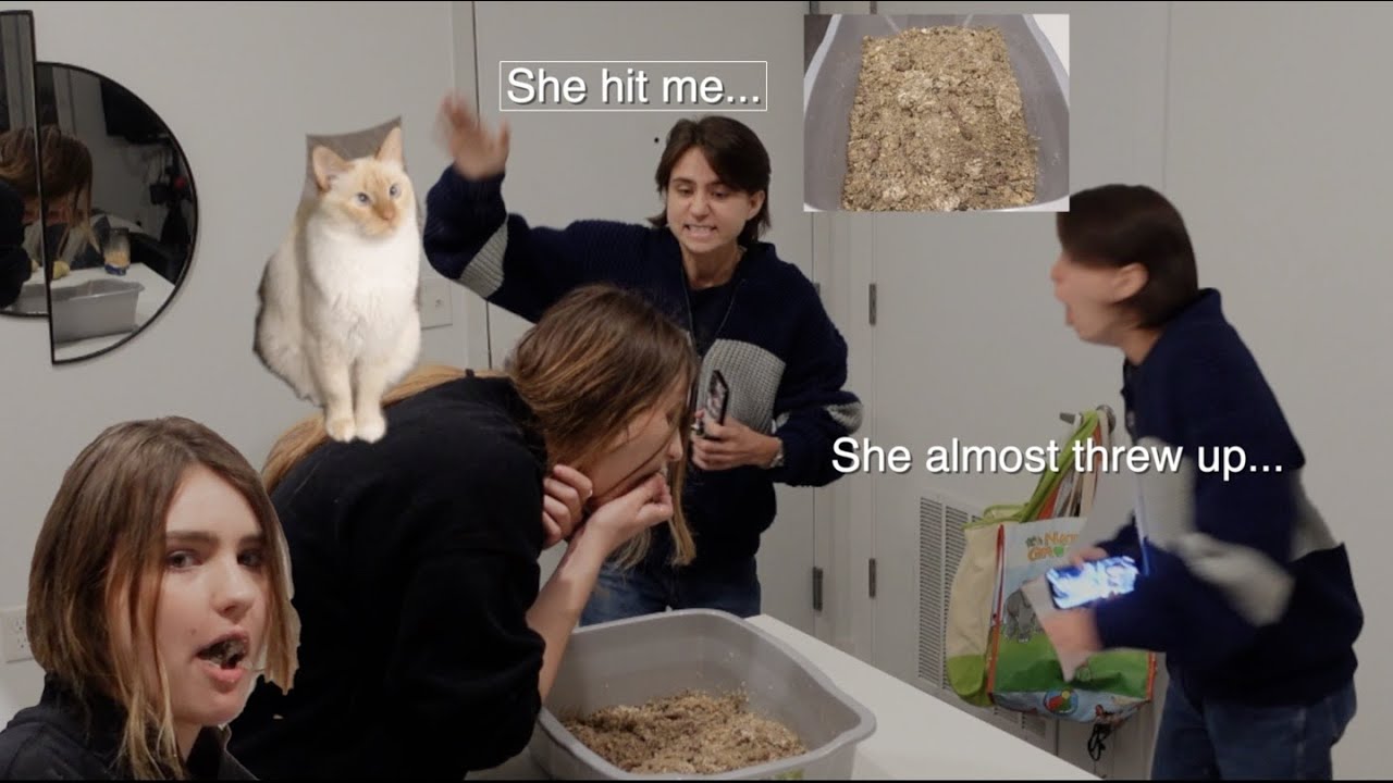 My sister walked in on me eating cat poop and pee PRANK