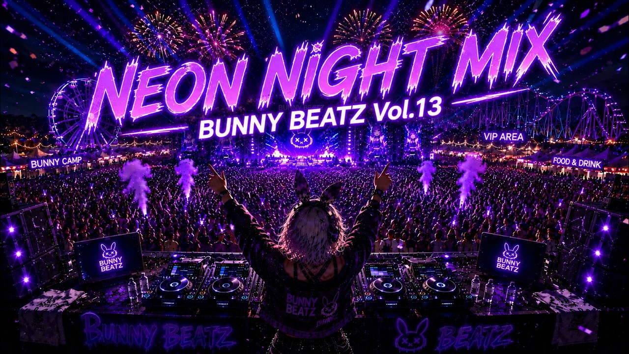 【NEON NIGHT RAVE】Hard-Hitting Anime EDM for Gaming & Workout 🐰⚡