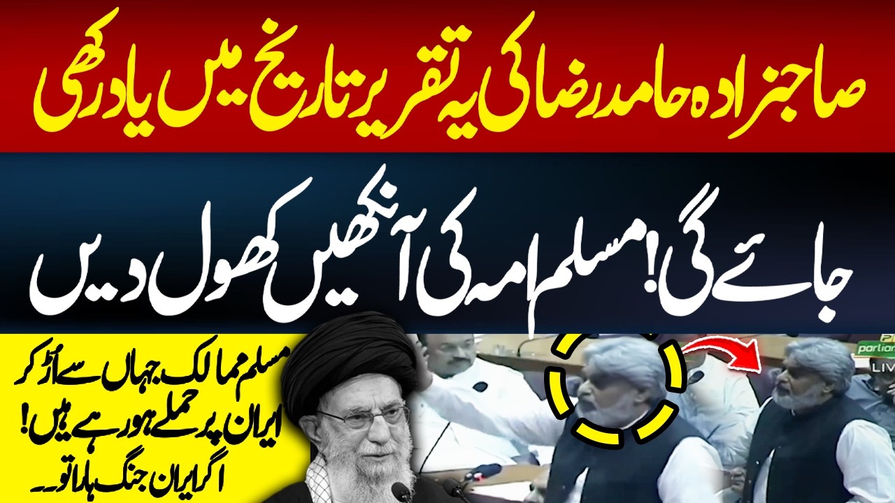 Iran Israel Conflict | Historic Speech Of Sahibzada Hamid Raza In National Assembly | Hum News