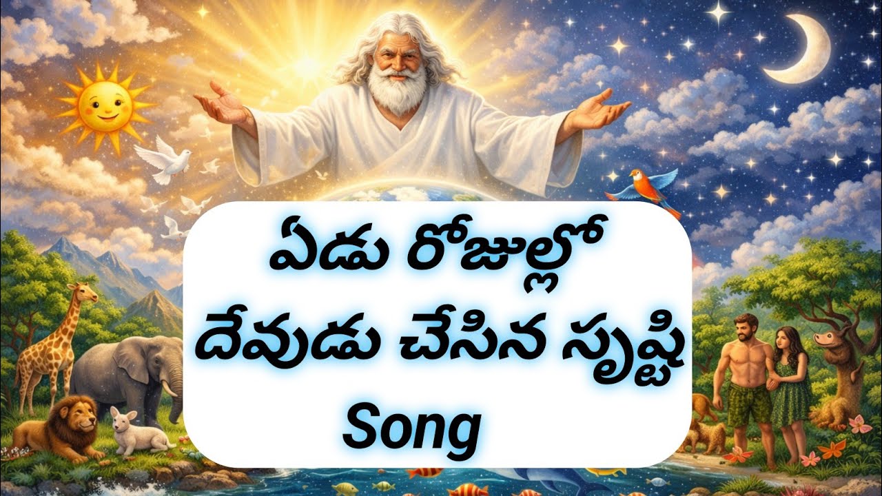 ఏడు రోజుల్లోదేవుడు చేసిన సృష్టి Song. #telugu christian songs #christian songs