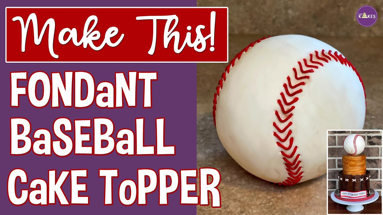 Realistic Fondant Baseball Cake Topper Tutorial