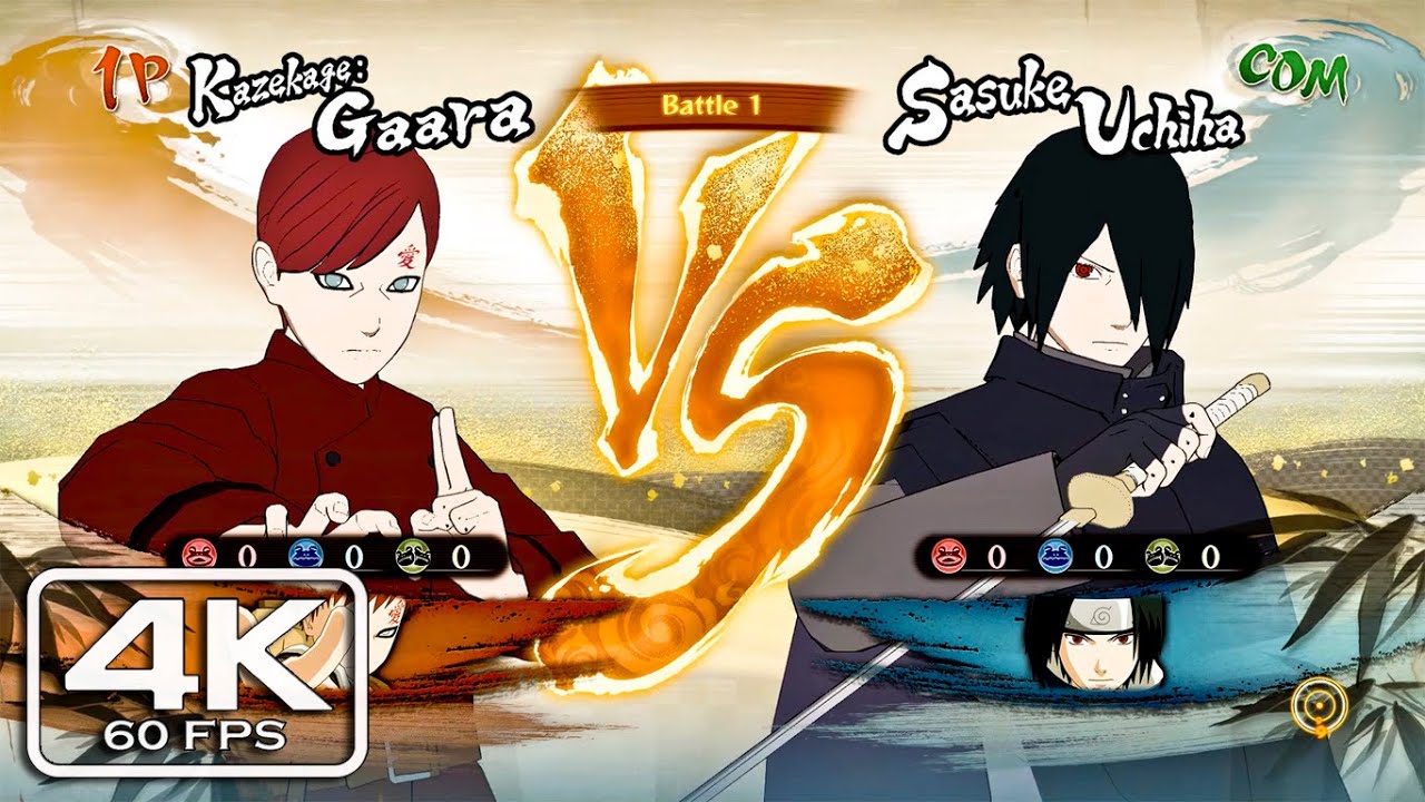 Gaara Vs Sasuke Gameplay - Naruto Storm 4 Next Generations (4K 60fps)