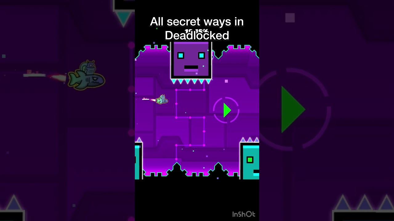 Deadlocked all secret ways/swag routes! #geometrydash #gd #shorts